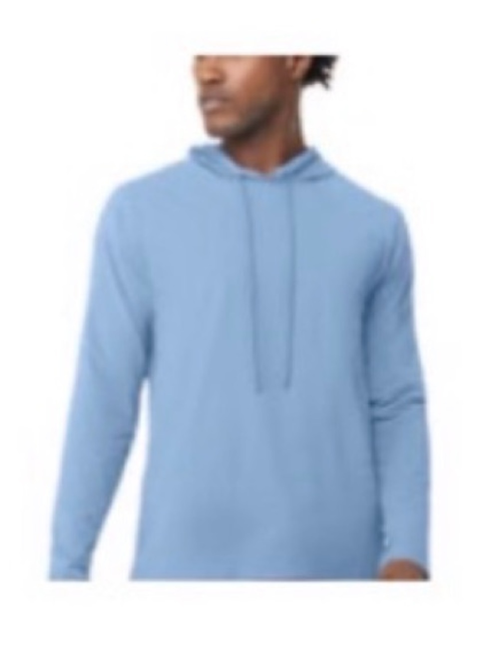 ALO Yoga Men's Idol Hooded Runner Long-Sleeve Tee in Toluca Blue